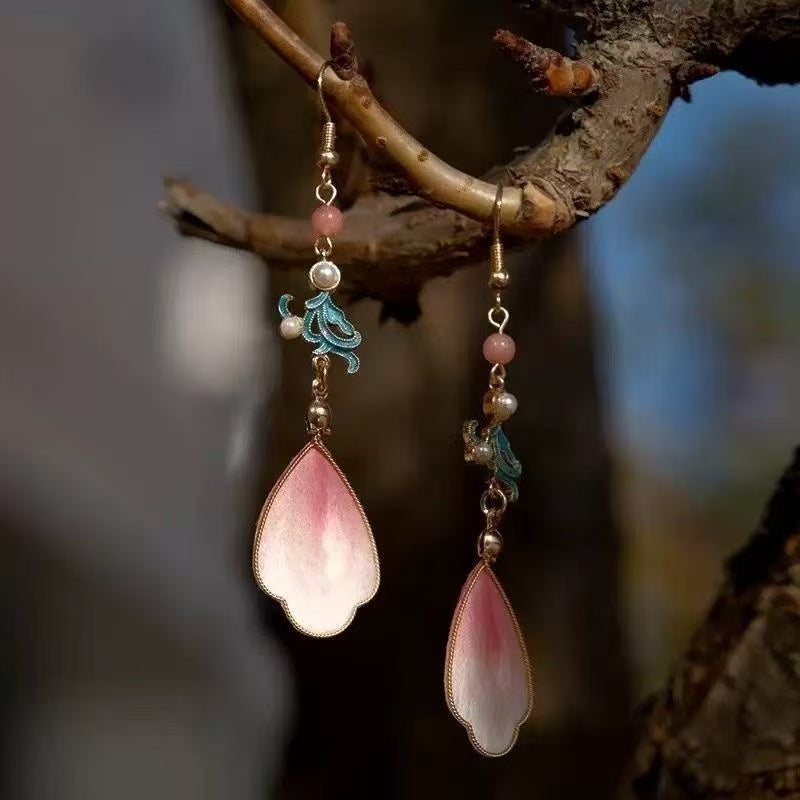 Neo-Chinese Tassel Drop Earrings – Long, Graceful, Oriental-Inspired Hooks for Hanfu & Qipao
