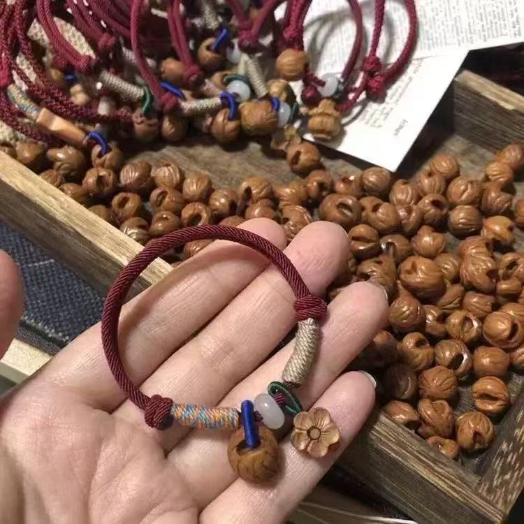 Peach Pit Bracelet | Peach Wood Amulet Hand Chain