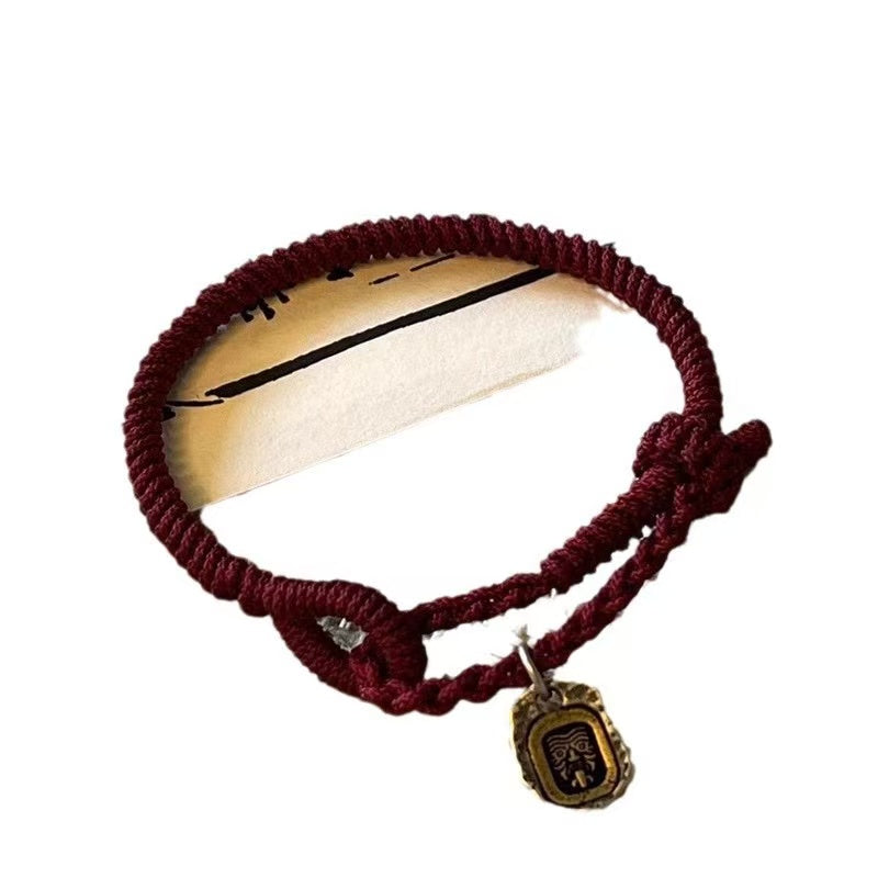 Zhalij 拉姆 Tibetan Red String Bracelet - Exquisitely Woven Dainty Bracelet