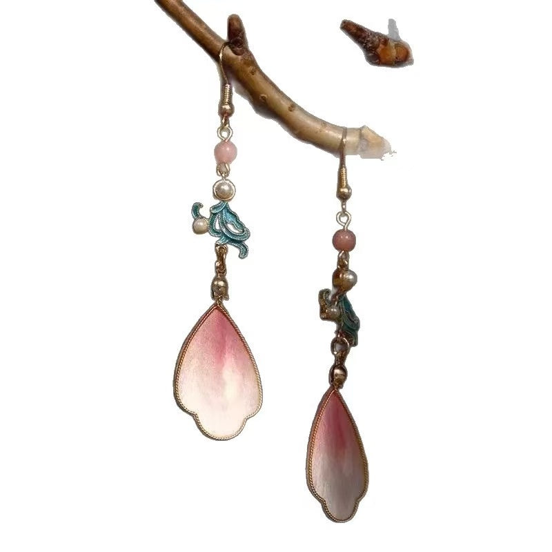 Neo-Chinese Tassel Drop Earrings – Long, Graceful, Oriental-Inspired Hooks for Hanfu & Qipao