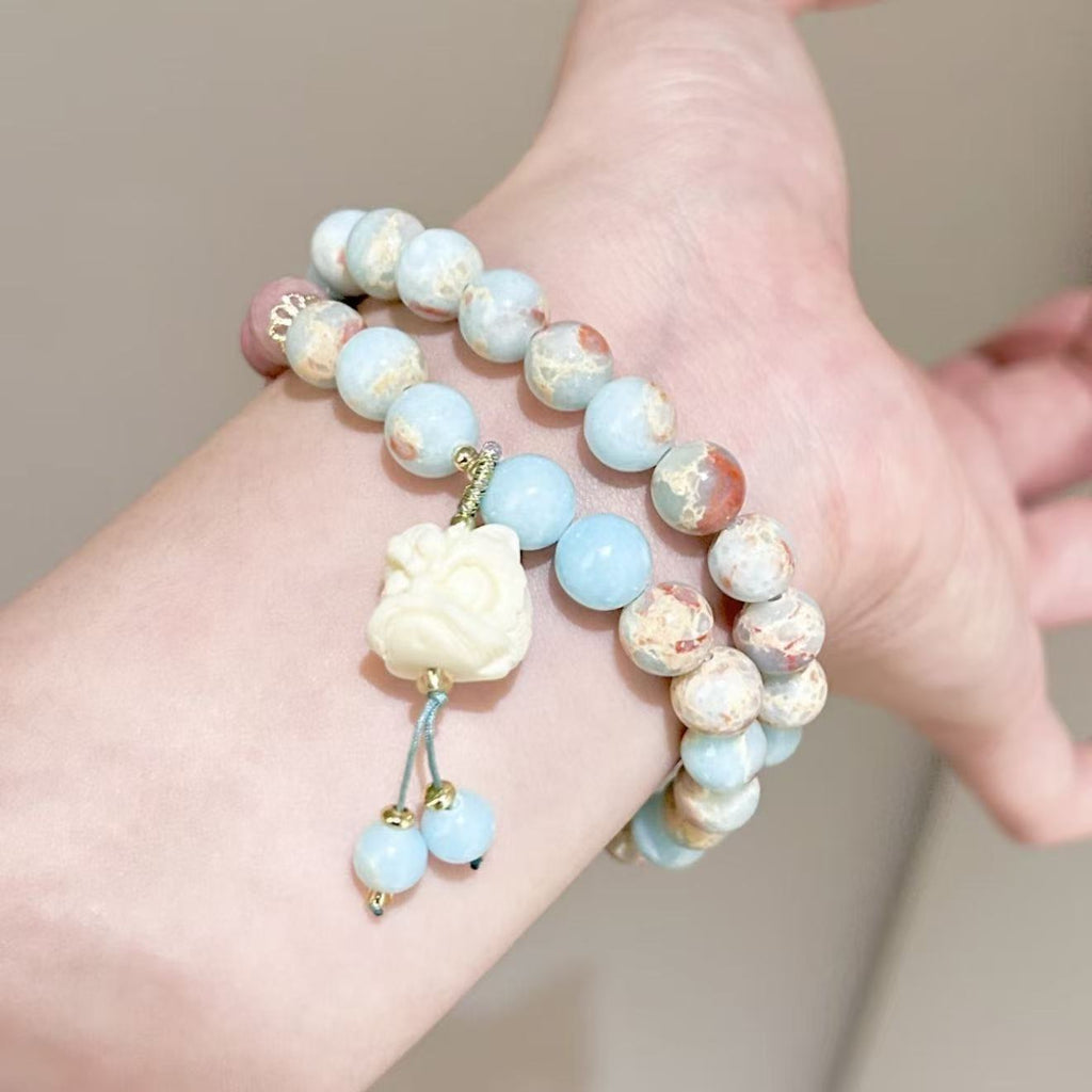 Double-Strand Lion Dance Bracelet: High-End, Guochao & Artistic