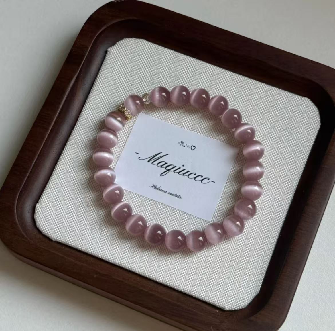 Pink Mist & Starry Eyes | Dried Rose Bracelet