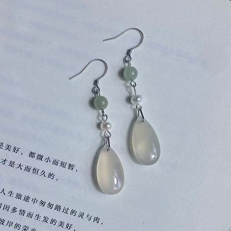 "Misty Rain Over Half the River" Earrings