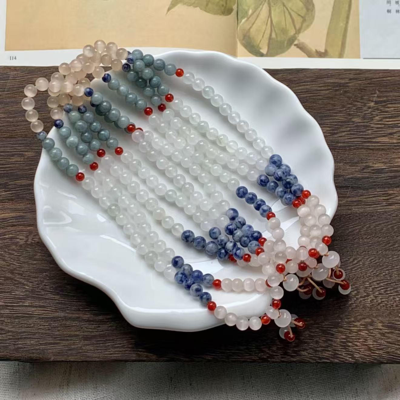 Shechuan Ethnic Style Beaded Multi-Layer Cat's Eye Stone Bracelet