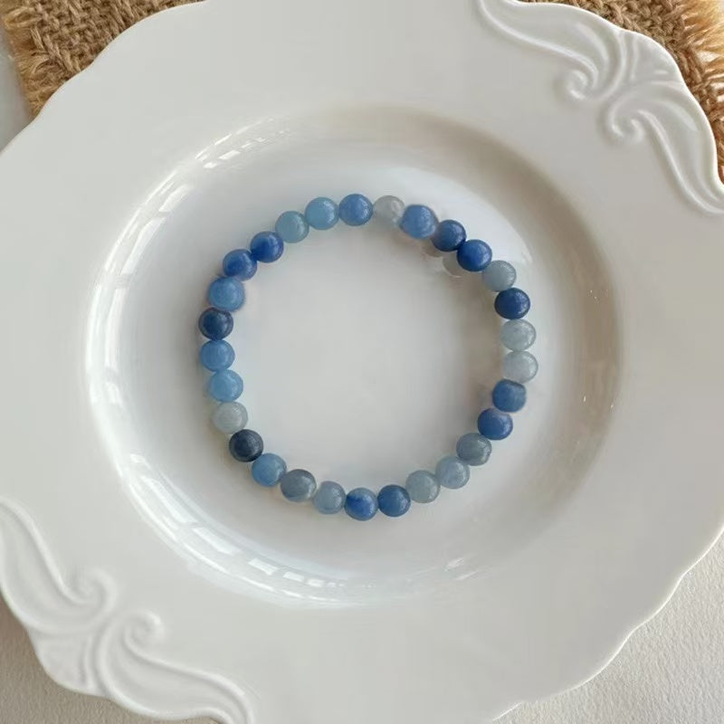 "Yanhai Chenlan" | New Chinese-Style Natural Kyanite Bracelet with Cold Elegance