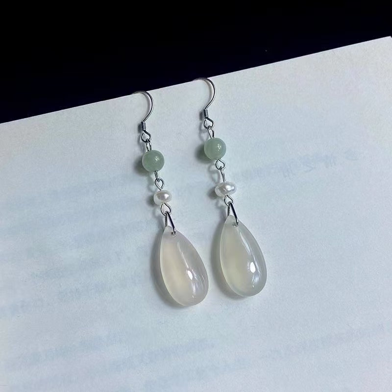 "Misty Rain Over Half the River" Earrings