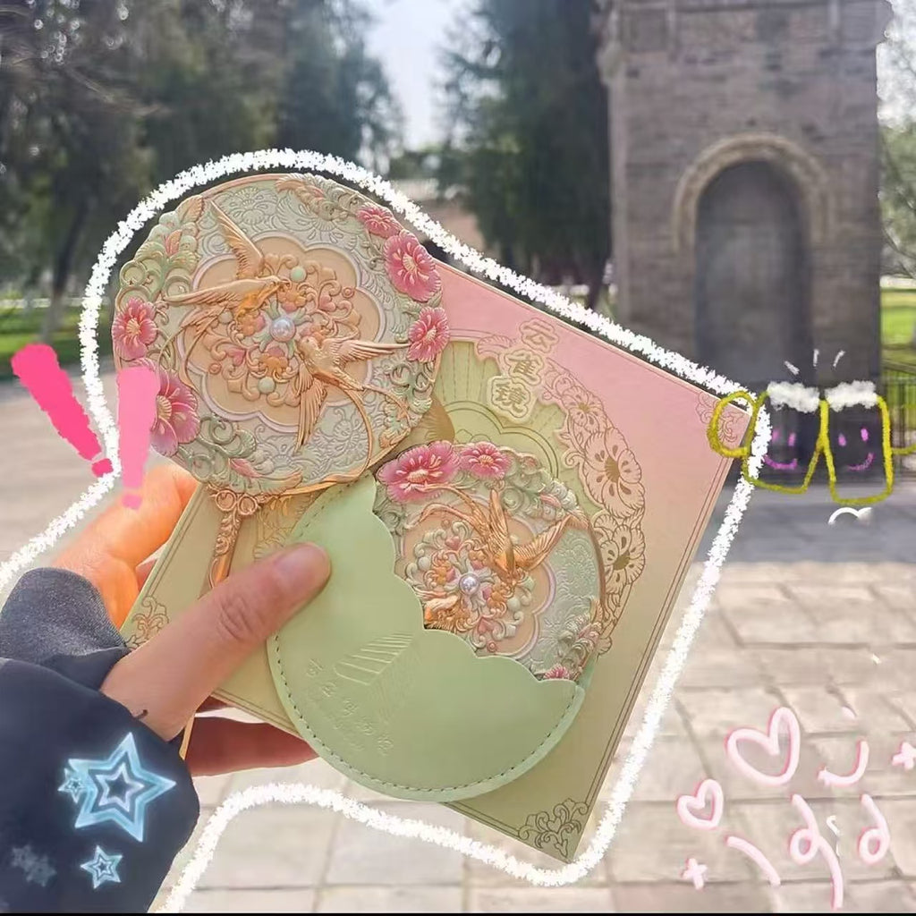 Xi'an Museum Cultural Creative Mirror: Lark Design, Stunningly Beautiful, Courtly Chinese Style Pocket Mirro